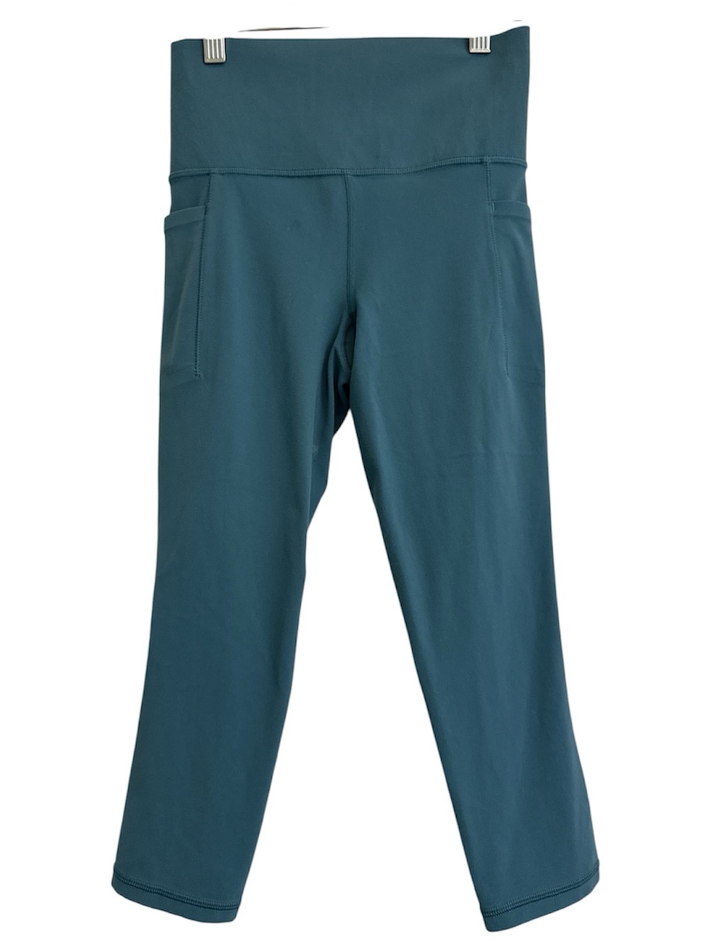 Athleta Teal Capri Leggings side pocket women size XS